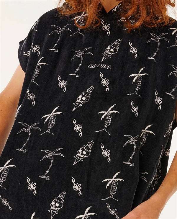 Rip Curl Junior Mixed Hooded Towel - Black