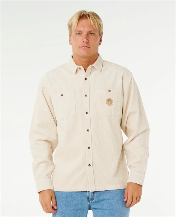 Rip Curl Mens Premium Surf Cord L/S Shirt - Sand Dune