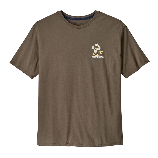 Patagonia Mens Balance Organic T-Shirt - Peace Seeds: Marlow Brown