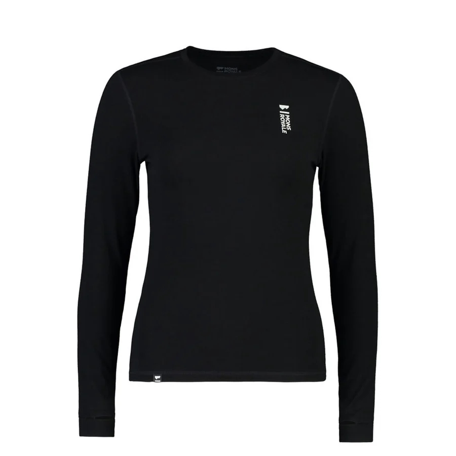 Mons Royale Cascade Merino Flex 200 LS Black