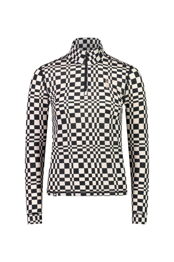 Mons Royale Cascade Merino Flex 200 1/4 Zip - Checkers
