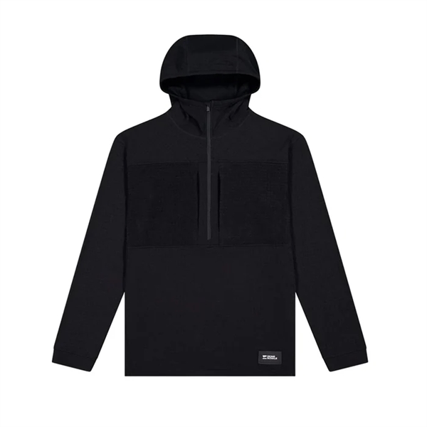 Mons Royale Offgrid Merino Fleece 1/2 Zip Long Sleeve - Black
