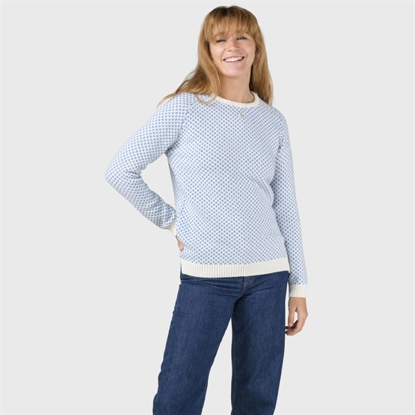 Klitmøller Collective Elaine knit - Cream/light blue