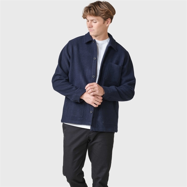 Klitmøller Collective Hans Herringbone Overshirt - Navy/Black