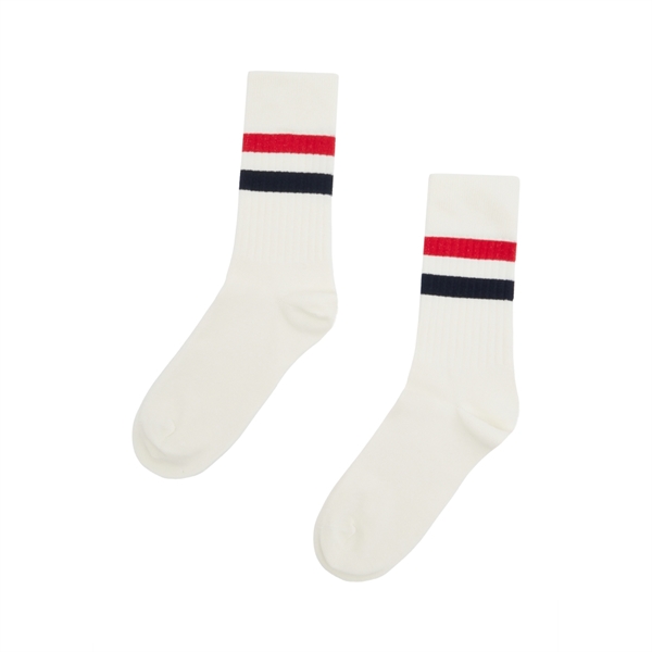 Klitmøller Collective Retro Cotton Sock - Cream/navy/red