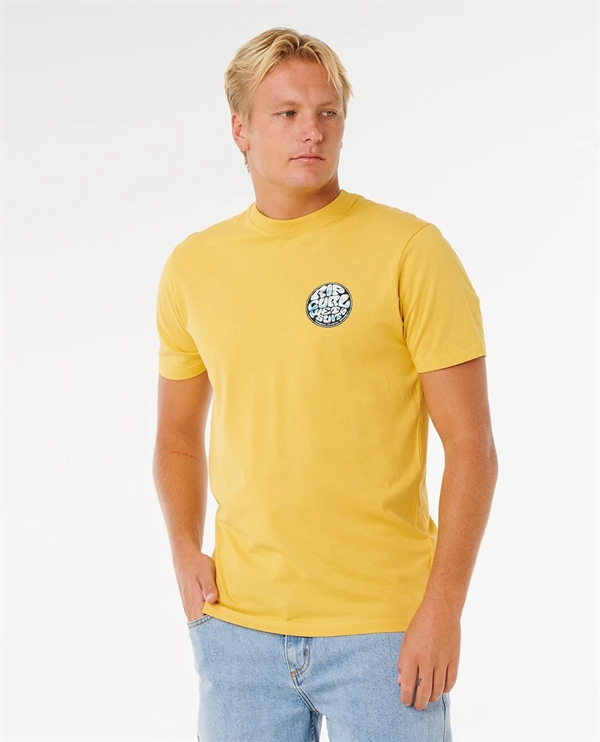 Rip Curl Mens Wettie Passage Icon Tee - Ochre