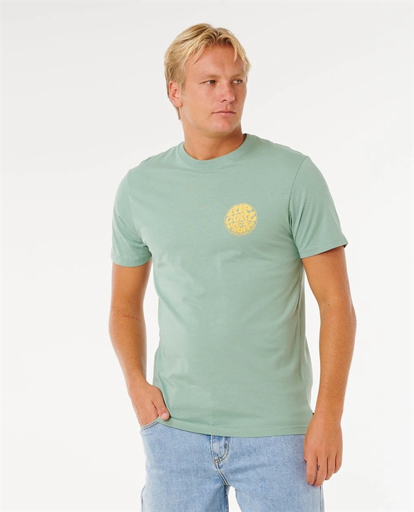Rip Curl Mens Wettie Passage Icon Tee - Aloe