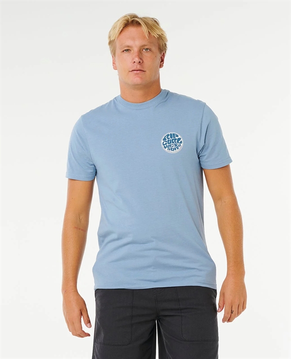 Rip Curl Mens Wettie Passage Icon Tee - Faded Denim