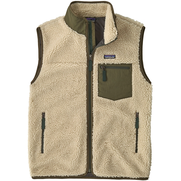 Patagonia Mens Classic Retro-X Vest - Dark Natural w/Basin Green