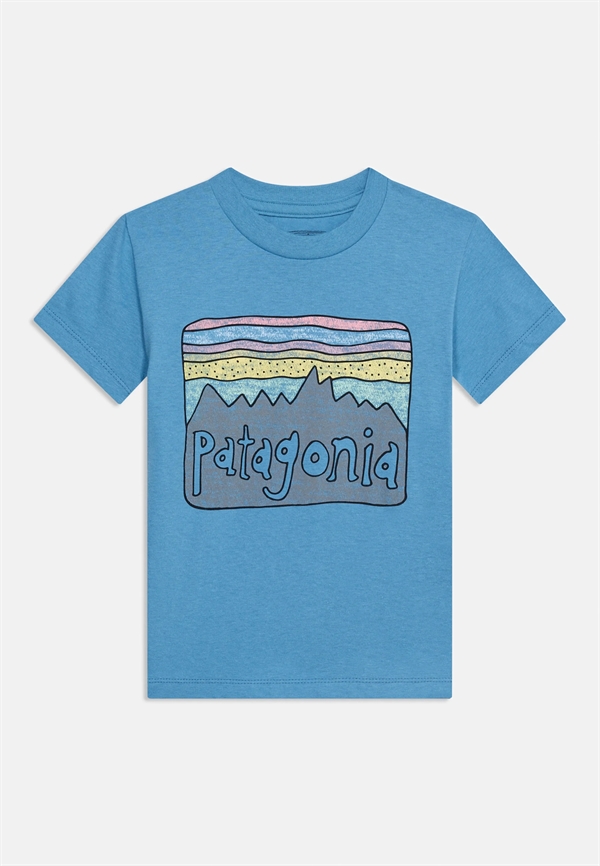 Patagonia Baby Fitz Roy Skies T-Shirt - Shore Blue