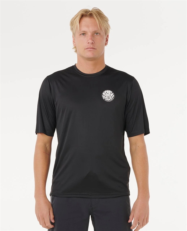 Rip Curl Icons of Surflite UPF S/S T-Shirt - Black
