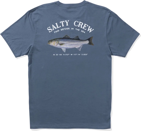 Salty Crew STRIPER SS TEE - Charcoal