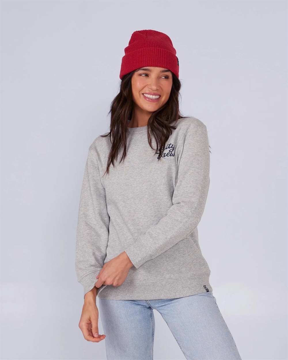 Salty Crew Womens Jackpot Crew - Heather