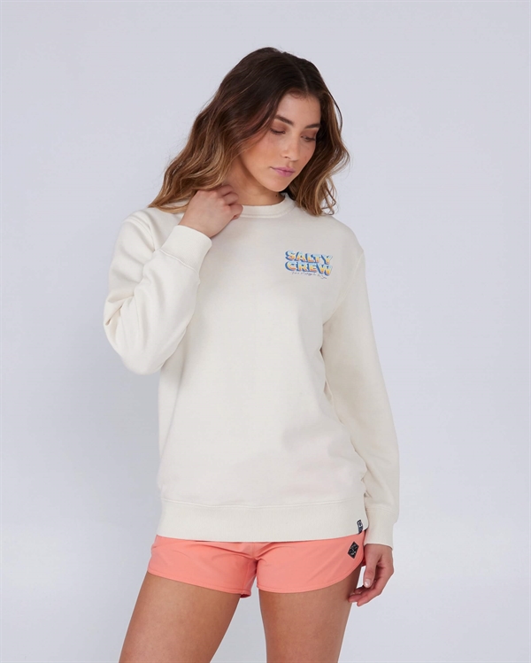 Salty Crew Womens Summertime Premium Crew - Bone