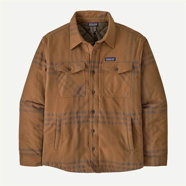 Patagonia Mens LW Insulated Fjord Flannel Shirt - Defend: Deer Brown