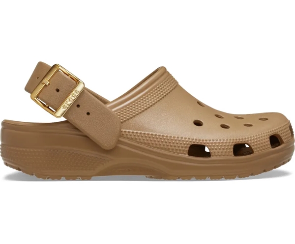 Crocs Classic Metallic Buckle Clog - Sepia