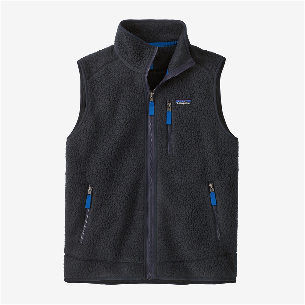 Patagonia Mens Retro Pile Vest - Pitch Blue w/Endless Blue