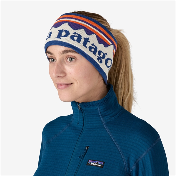 Patagonia Powder Town Headband - Fitz Roy Sunrise Knit: Birch White