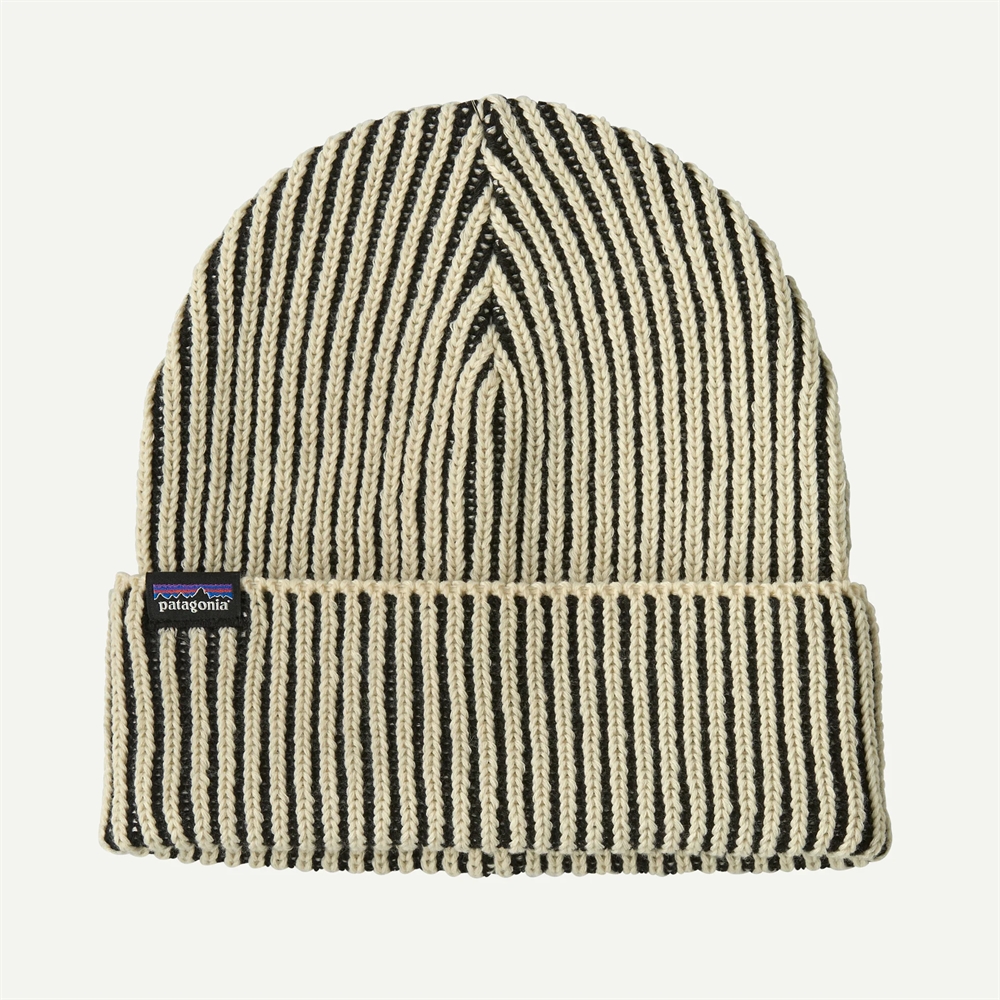 Patagonia Fishermans Rolled Beanie - Contrast Stripe: Black