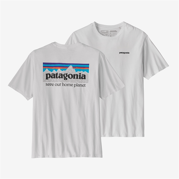 Patagonia Mens P-6 Mission Organic T-Shirt - White