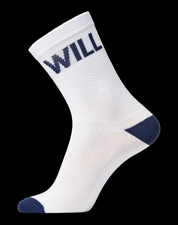 Willing and Able White Socks Hvid