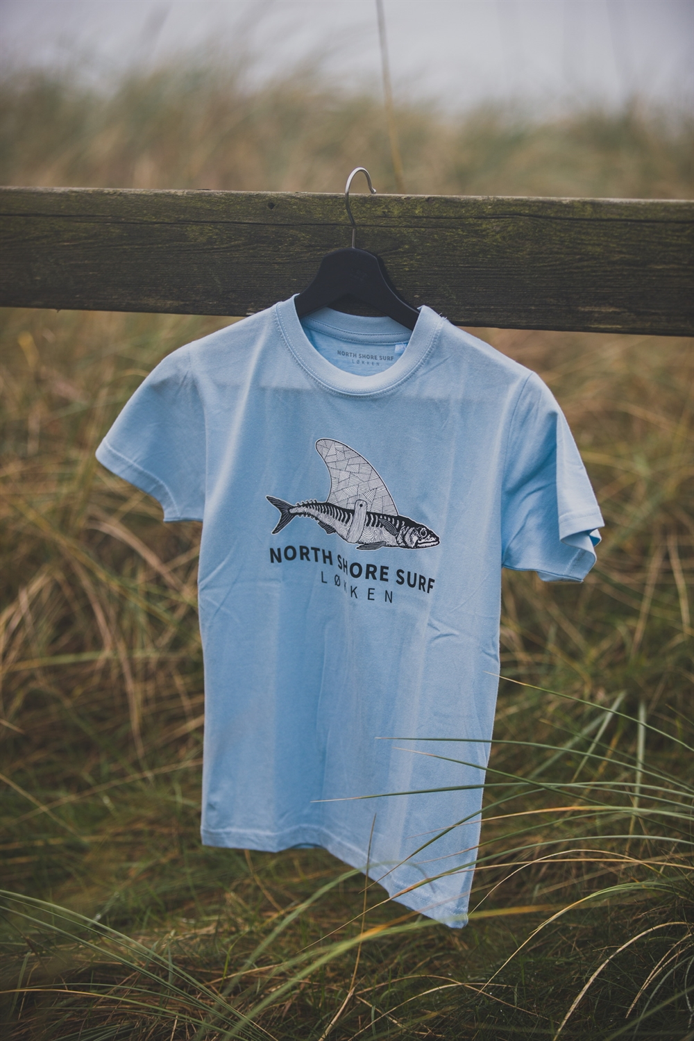 North Shore Surf Logo Kids Tee - Sky blue