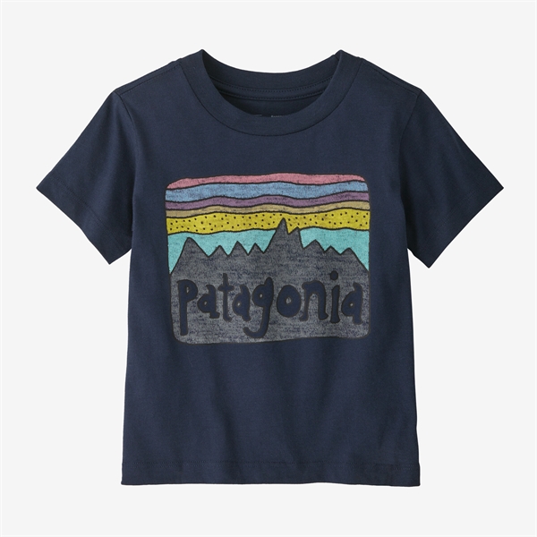 Patagonia Baby Fitz Roy Skies T-Shirt - New Navy