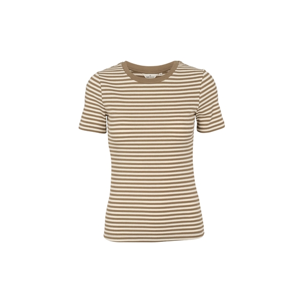 Basic Apparel Ludmilla SS O-Neck - Covert garden / birch