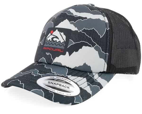 Rip Curl Search Camo Trucker Cap - Black/Grey
