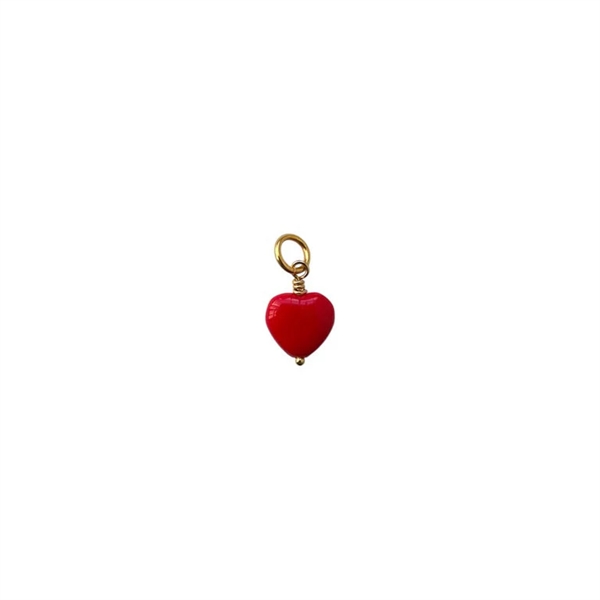 Pico French Heart Pendant - FG-Scarlet