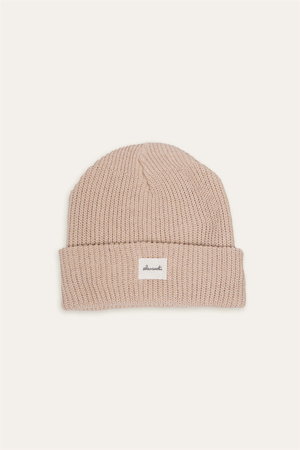 Pleasant Beige recycled wool beanie