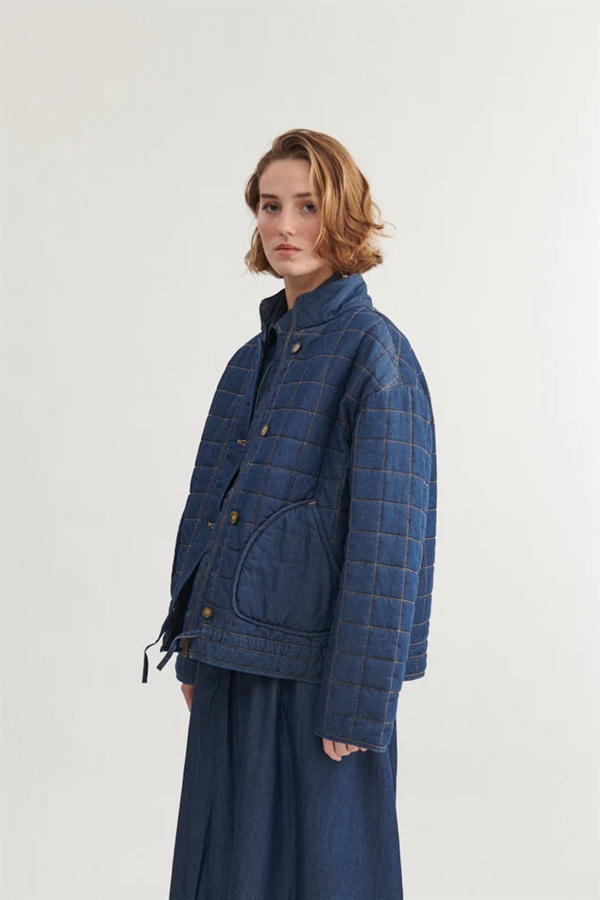 Basic Apparel Bine Bomber Jacket - Mid Blue