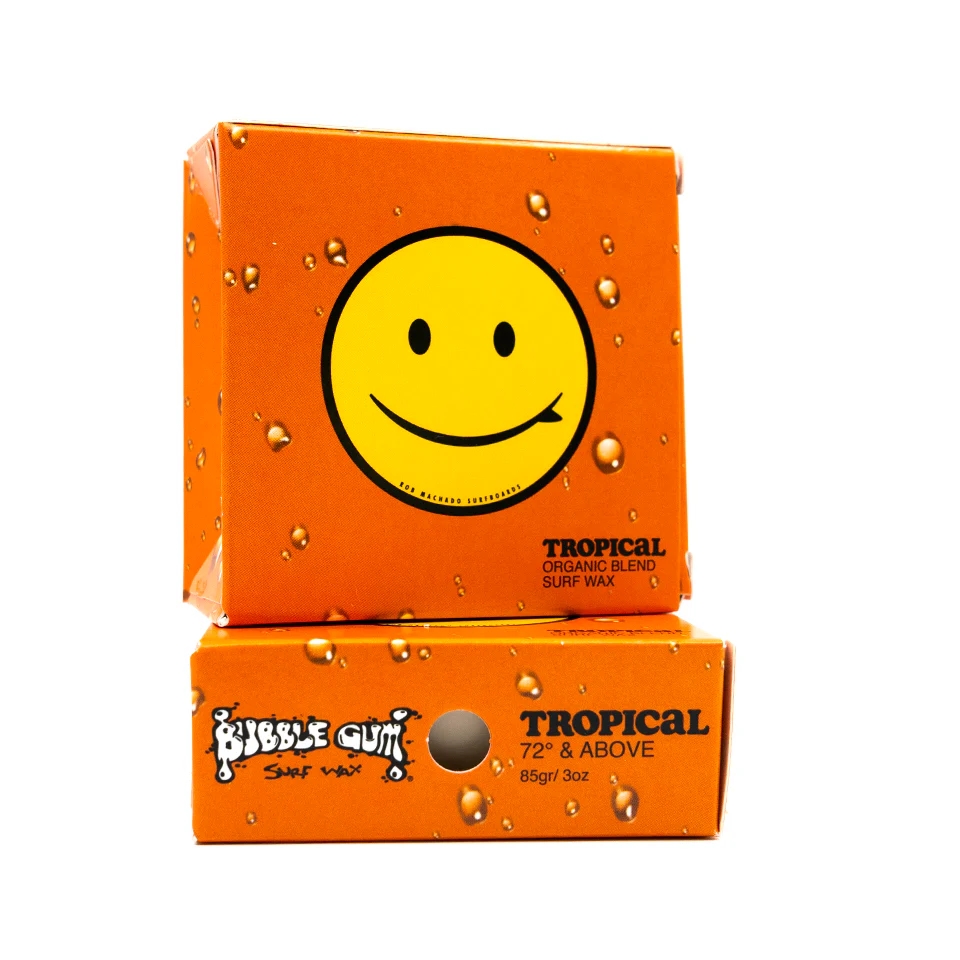 Bubble Gum Rob Machado Organic Blend Surf Wax - Tropical Above 23°C - Orange	
