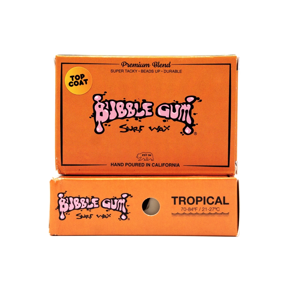 Bubble Gum Surf Wax Premium Blend - Tropic >23°C - Orange