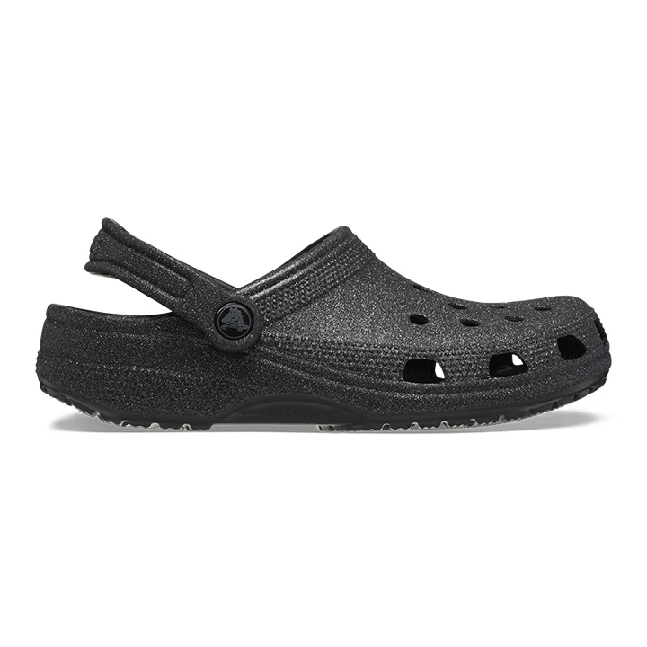 Crocs Classic Glitter Clog - Black Glitter