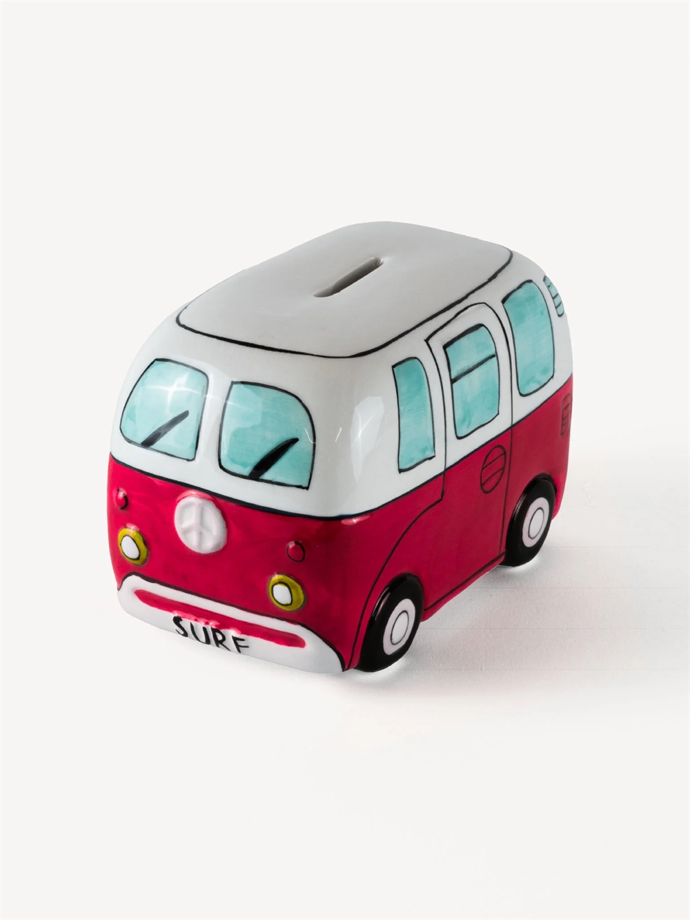 Devoted Surf Van Piggy Bank Red