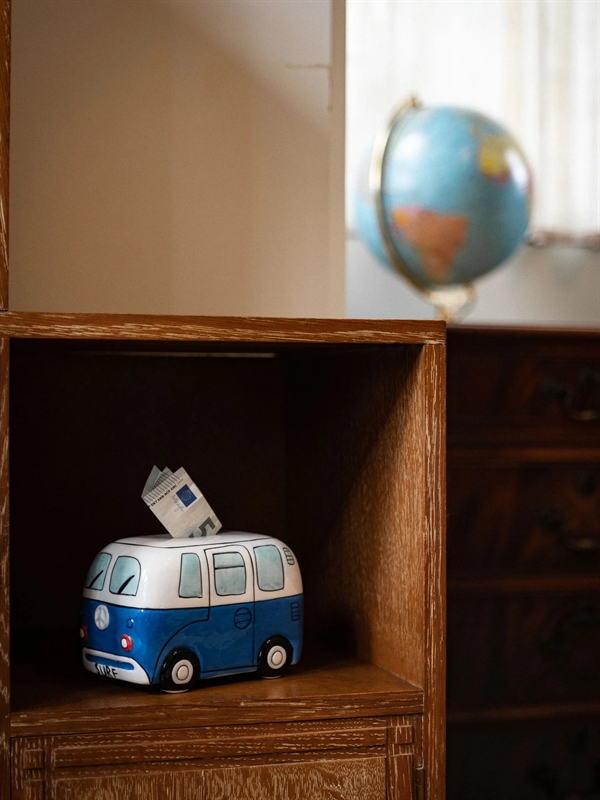 Devoted Surf Van Piggy Bank Blue