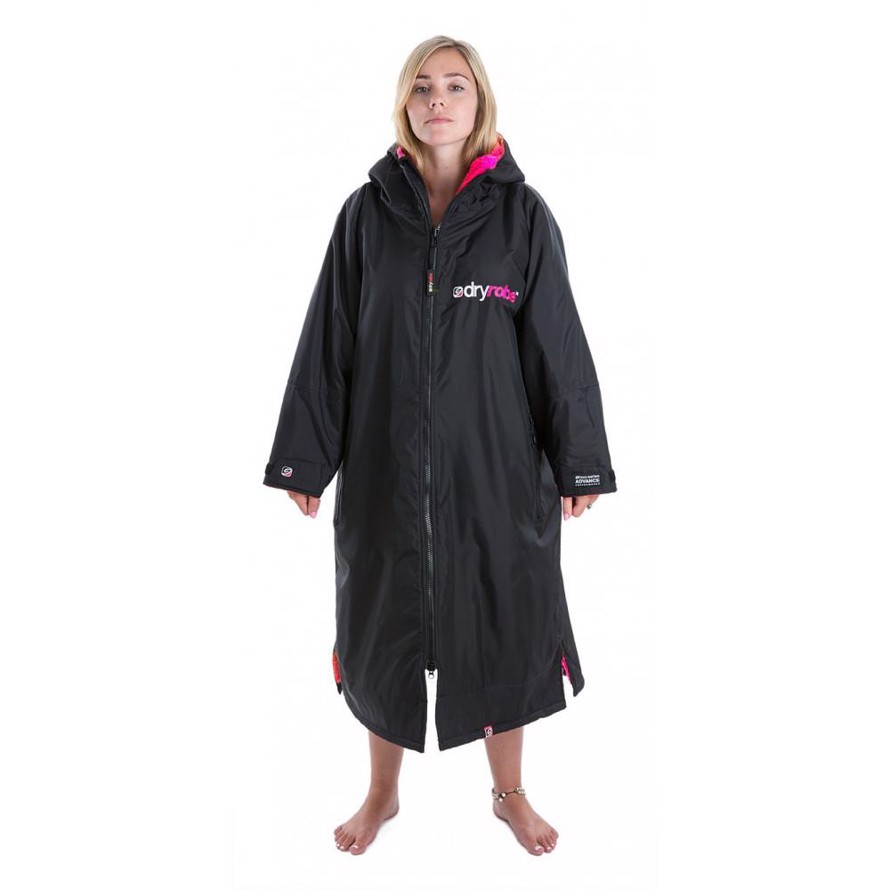 Dryrobe Advance Long Sleeve - Black/Pink