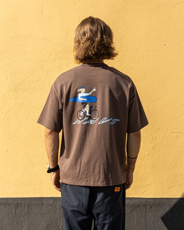 Bike Havs Coffee Rider T-Shirts - Brown