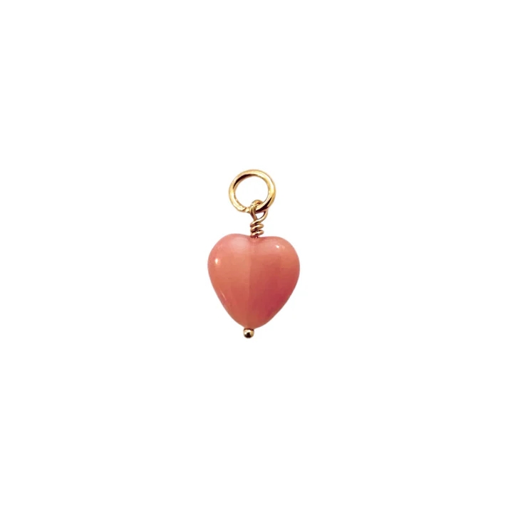 Pico French Heart Pendant - FG-Coral