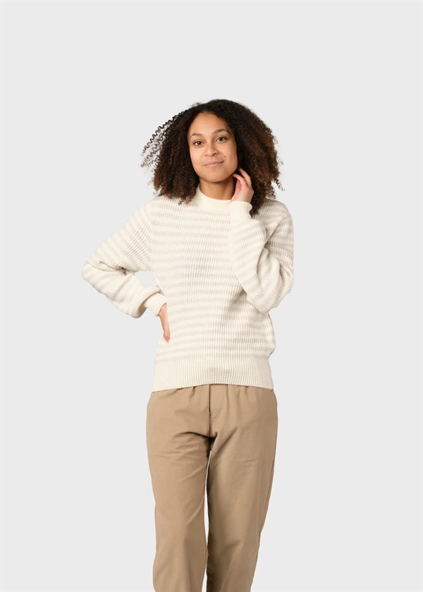 Klitmøller Collective Gunilla knit - Cream/pastel grey
