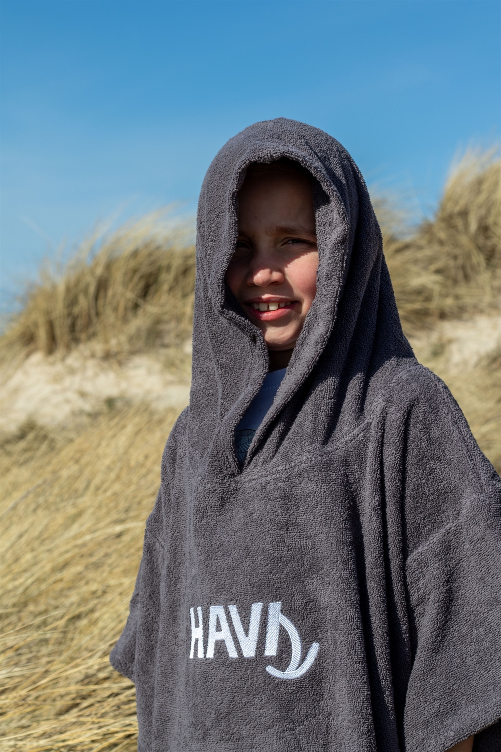 HAVS Junior Poncho Towel - Grey
