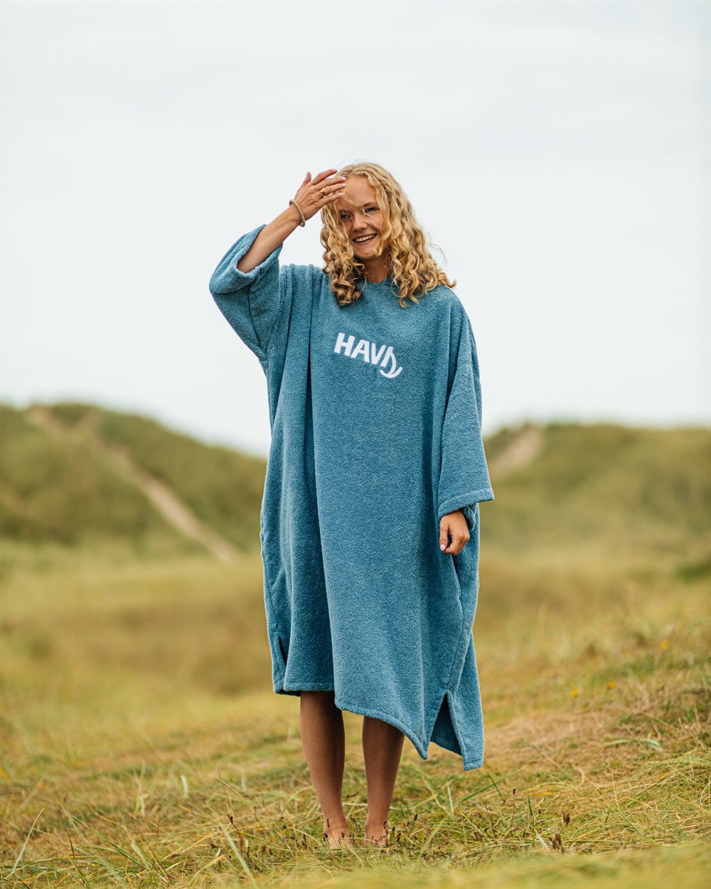 HAVS Poncho Towel - Dusty Blue