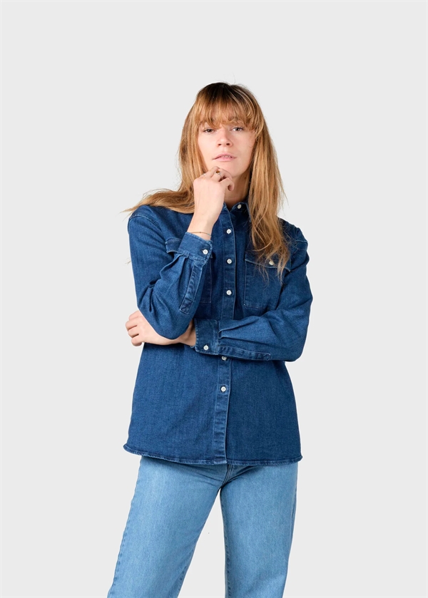Klitmøller Collective Helene Shirt - Dark Blue Stonewash