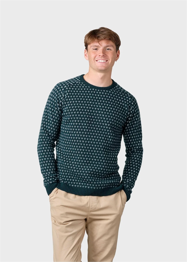 Klitmøller Collective Hugo Knit - Moss Green/Cream