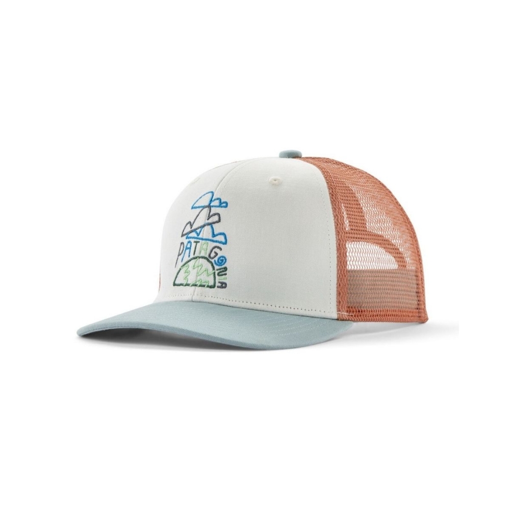Patagonia Kids Trucker Hat - Clouds & Earth: Birch White