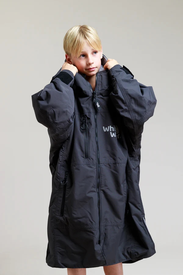 White Water Robes Kids Hard Shell Robes - Black