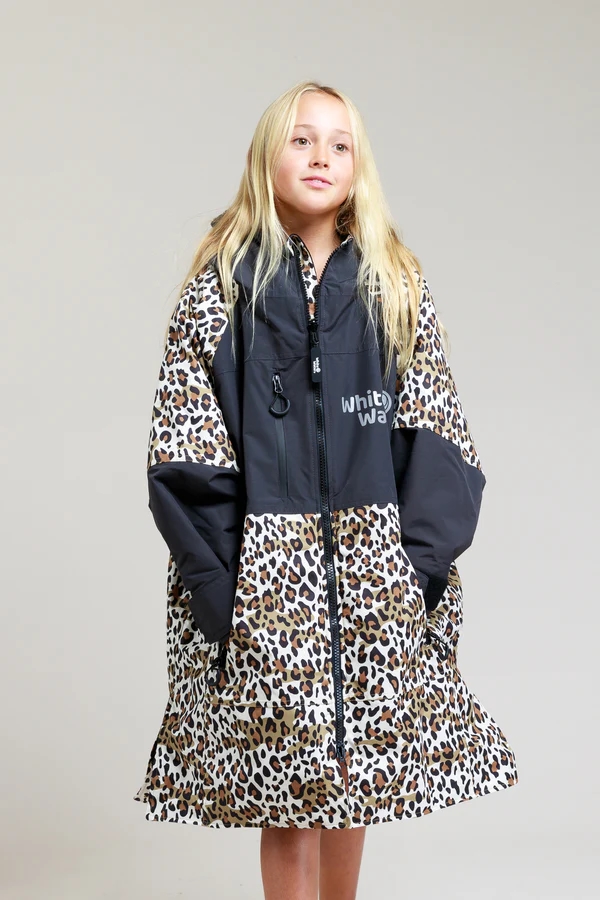 White Water Robes Kids Hard Shell Robes - Leopard Print