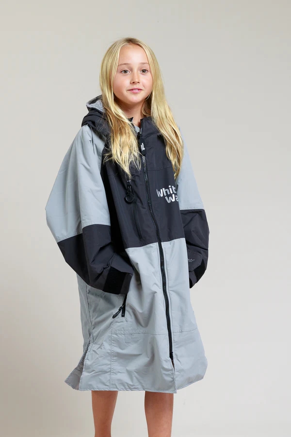 White Water Robes Kids Hard Shell Robes - Steel Grey