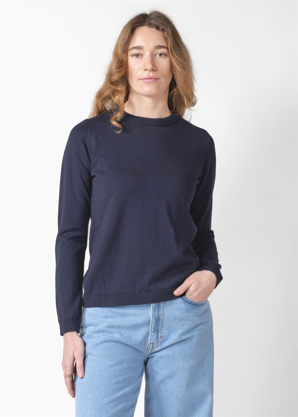 Klitmøller Collective Womens basic merino knit - Navy